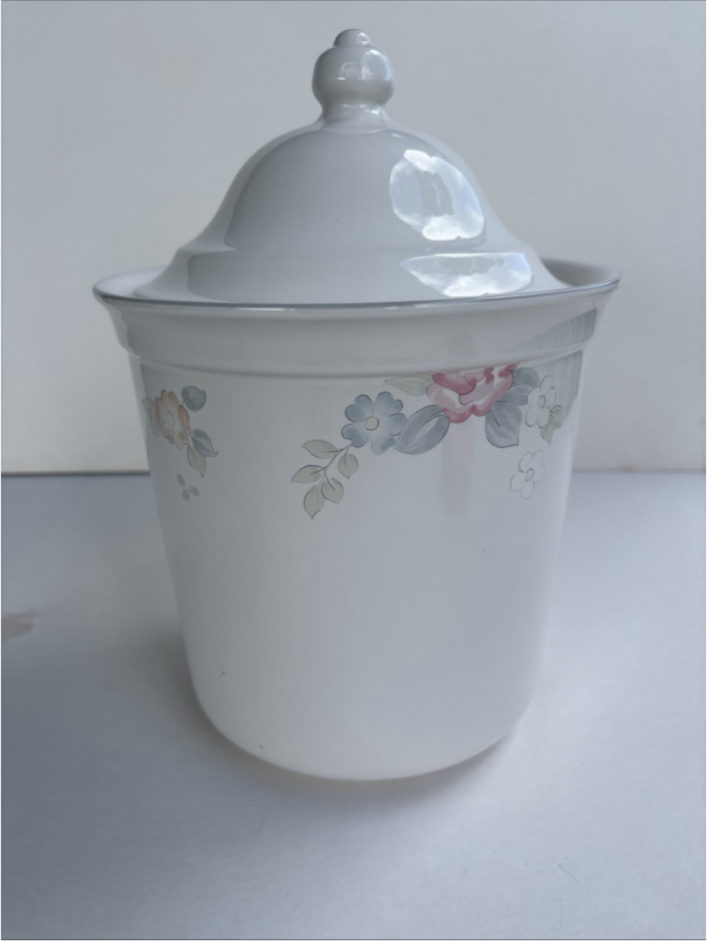 Pfaltzgraff Vintage Wyndham USA 3/3.5 Qt E Canister W/ Lid 11 1/2” Tall